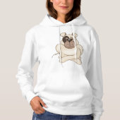 Bulldog mit Big Eyes Hoodie (Vorderseite)