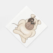 Bulldog mit Big Eyes Serviette (Ecke)