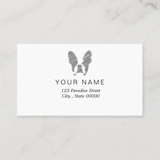 Bulldog mit Black Scribble Visitenkarte (Rückseite)