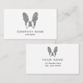 Bulldog mit Black Scribble Visitenkarte (Vorne/Hinten)