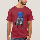 Bulldog mit Blue Top Hat und Mustache (Vorderseite)