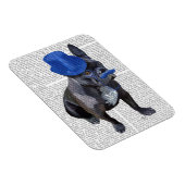 Bulldog mit Blue Top Hat und Mustache Magnet (Rechte Seite)