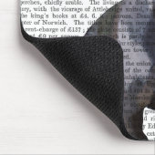 Bulldog mit Blue Top Hat und Mustache Mousepad (Ecke)