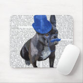 Bulldog mit Blue Top Hat und Mustache Mousepad (Mit Mouse)