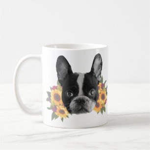 Bulldog mit Blume Coffee Tasse