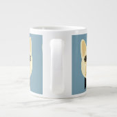 Bulldog mit Bowtie Blue Jumbo-Tasse (Rückseite)