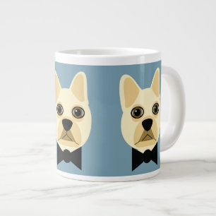 Bulldog mit Bowtie Blue Jumbo-Tasse