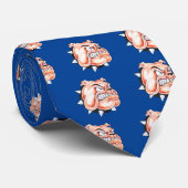 Bulldog mit Collar Neck Tie Krawatte (Gerollt)