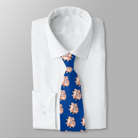 Bulldog mit Collar Neck Tie Krawatte (Gebunden)