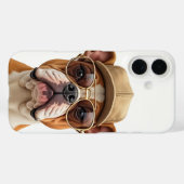Bulldog mit einer Cap und Sonnenbrille Case-Mate iPhone Hülle (Rückseite (Horizontal))
