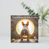 Bulldog - mit Familienname Feiertagskarte (Stehend Vorderseite)