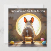 Bulldog - mit Familienname Feiertagskarte (Vorderseite)