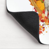 Bulldog mit Herbst-Blättern Mousepad (Ecke)
