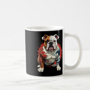 Bulldog mit japanischem Tattoos Kaffeetasse