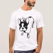 Bulldog mit Krone T-Shirt (Vorderseite)