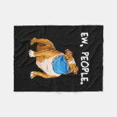 Bulldog mit Maske Fleecedecke (Vorderseite (Horizontal))