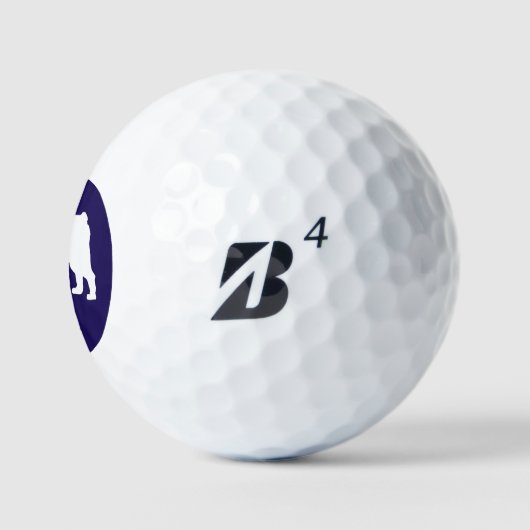 Bulldog Mit Monogramm Blue Navy Custom Golf Golfball (Logo)