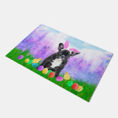 Bulldog mit Ostereiern Bunny Chicks Fußmatte (Schrägansicht)