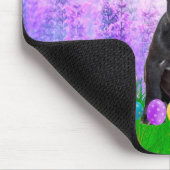Bulldog mit Ostereiern Bunny Chicks Mousepad (Ecke)