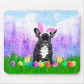 Bulldog mit Ostereiern Bunny Chicks Mousepad (Vorne)