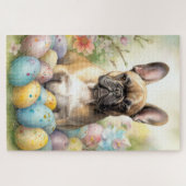 Bulldog mit Ostereiern Puzzle (Horizontal)