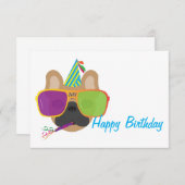 Bulldog mit Party und Sonnenbrille (Vorne/Hinten)