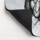 Bulldog mit Perücke (Stil 4) Fine Art Mousepad (Ecke)