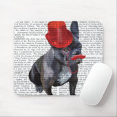 Bulldog mit Red Top Hat und Mustache Mousepad (Mit Mouse)