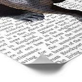 Bulldog mit Red Top Hat und Mustache Poster (Ecke)