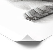 Bulldog mit rosa Brillenposter Poster (Ecke)