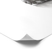 Bulldog mit rosa Brillenposter Poster (Ecke)