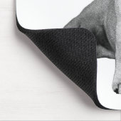 Bulldog mit rotem Charme Mousepad (Ecke)