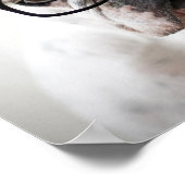 Bulldog mit schwarzer Brille Poster (Ecke)