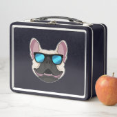 Bulldog mit Sonnenbrille Metall Brotdose (Beispiel)