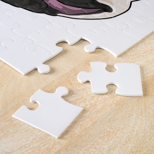 Bulldog mit Sonnenbrille Puzzle (Seite)