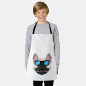 Bulldog mit Sonnenbrille Schürze (Getragen)