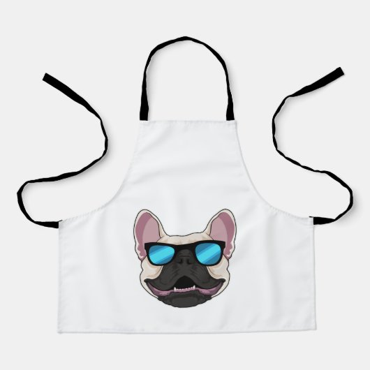 Bulldog mit Sonnenbrille Schürze (Vorderseite)