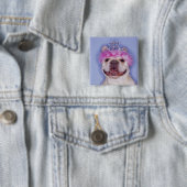 Bulldog mit Tiara Button (Beispiel)