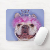 Bulldog mit Tiara Mousepad (Mit Mouse)