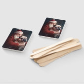 Bulldog mit Weihnachtsmann Fächer (Non-assembled)