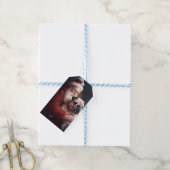 Bulldog mit Weihnachtsmann Geschenkanhänger (Mit Garn)