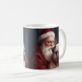 Bulldog mit Weihnachtsmann Kaffeetasse (VorderseiteRechts)