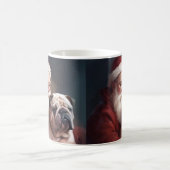 Bulldog mit Weihnachtsmann Kaffeetasse (Mittel)