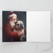 Bulldog mit Weihnachtsmann Karte (Innenseite)