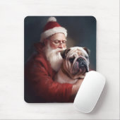 Bulldog mit Weihnachtsmann Mousepad (Mit Mouse)