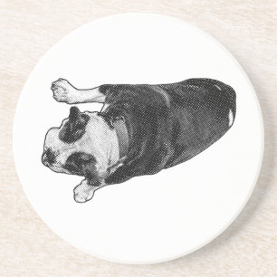 Bulldog mit zeitlosem Charme Getränkeuntersetzer