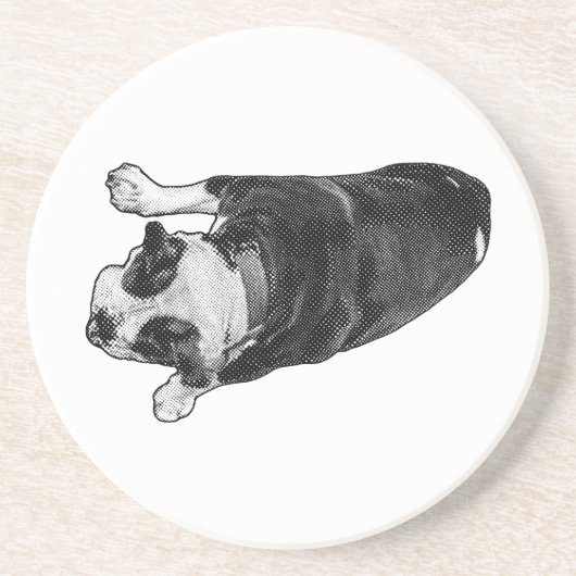 Bulldog mit zeitlosem Charme Getränkeuntersetzer (Vorne)