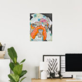 Bulldog Mixed Media Collage Poster (Heimbüro)