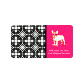 Bulldog Modern Adressaufkleber (Vorne)