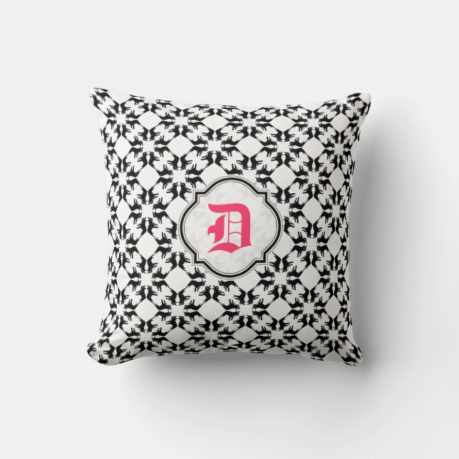 Bulldog Monogram Kissen (Vorderseite)